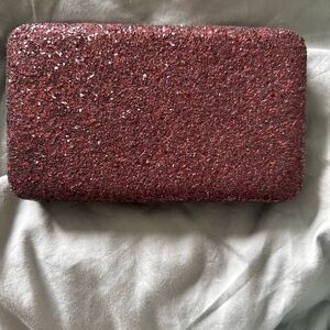 Glittery Burgundy Evening Clutch
